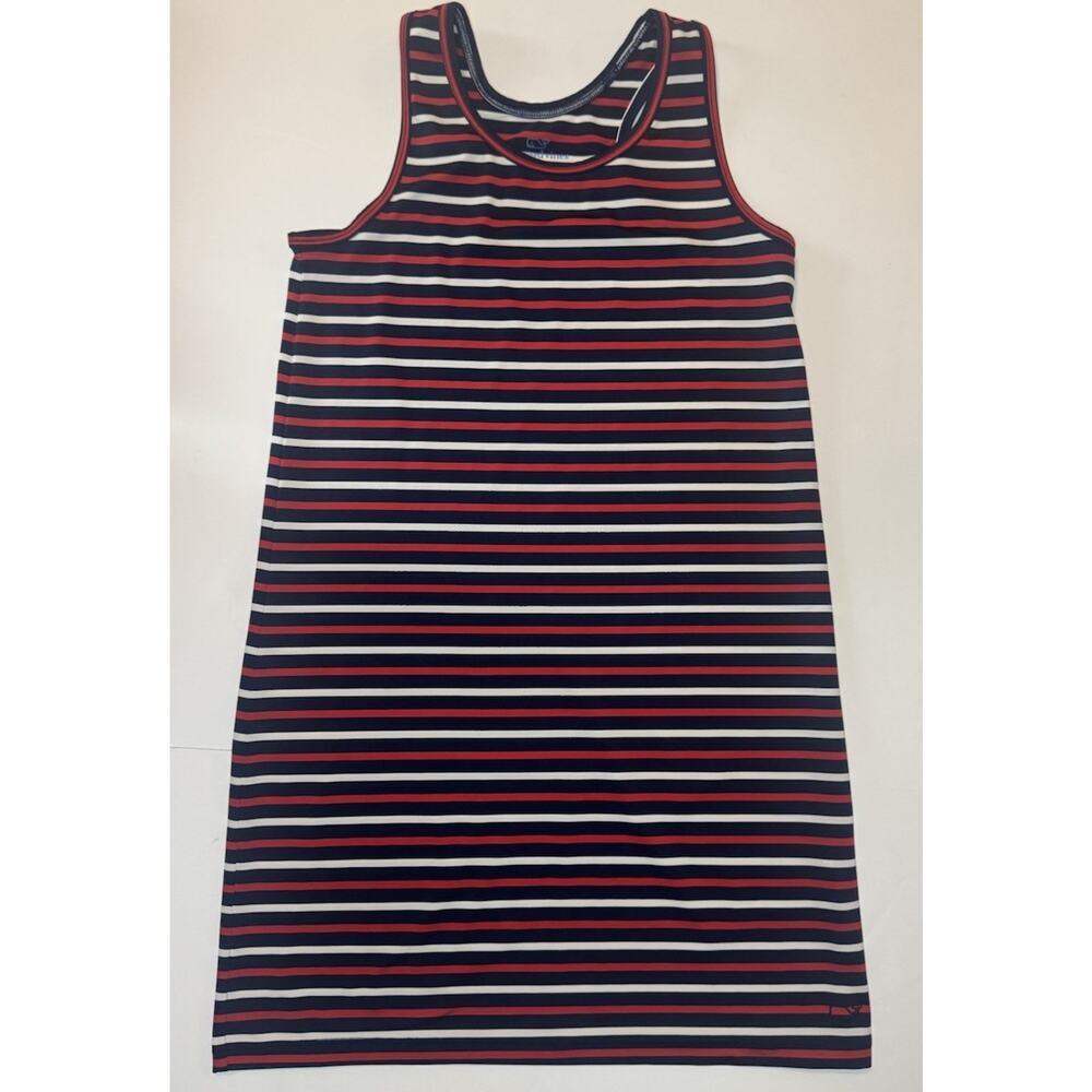 Girls Vineyard Vines Sleeveless Sankaty Dress M 10-12 Pink Orange Sleeveless